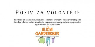 Poziv za volontere – Ulični garderober