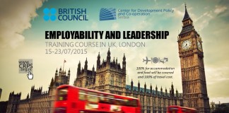 Konkurs za omladinsku razmenu/ trening “Leadership = Employability 2015”