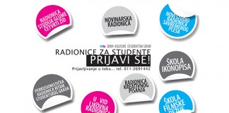 Besplatne radionice za studente u Domu kulture Studentski grad