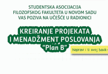Edukativna radionica i predavanje “Kreiranje projekata i mendžment poslovanja – Plan B”