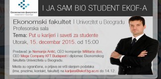 I ja sam bio student EKOF-a