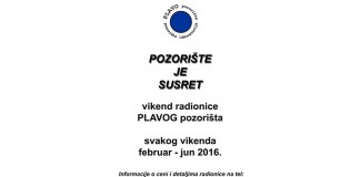 Ciklus vikend radionica Plavog pozorišta – POZORIŠTE JE SUSRET