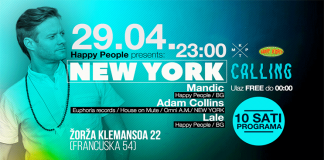 Happy People vas zove na New York Calling Party od 10 sati!