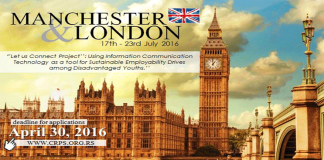 Konkurs za omladinski trening u Velikoj Britaniji (Mančester i London)