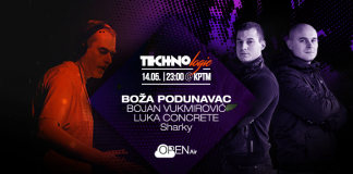 Boža Podunavac, Concrete i Sharky predstavljaju techno logic na open air žurci u KPTM-u