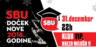 Pozivamo vas na Novogodišnju žurku u organizaciji SBU