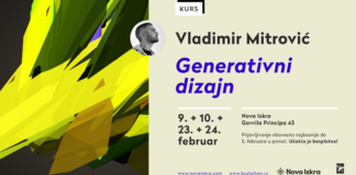 Kurs Generativni dizajn i javno predavanje Uvod u generativni dizajn u Novoj Iskri