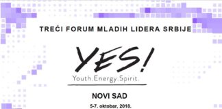 “Forum mladih lidera Srbije 2018 – YES!” od 05. do 07. oktobra u Novom Sadu.