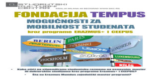 Mogućnosti za mobilnost studenata kroz programe Erazmus+ i CEEPUS Erazmus+ i CEEPUS